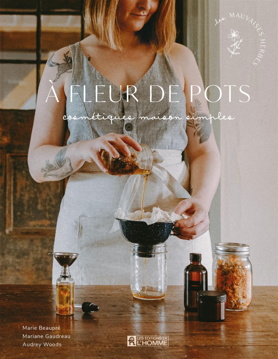 Livre à fleur de pot, cosmétiques maison simples