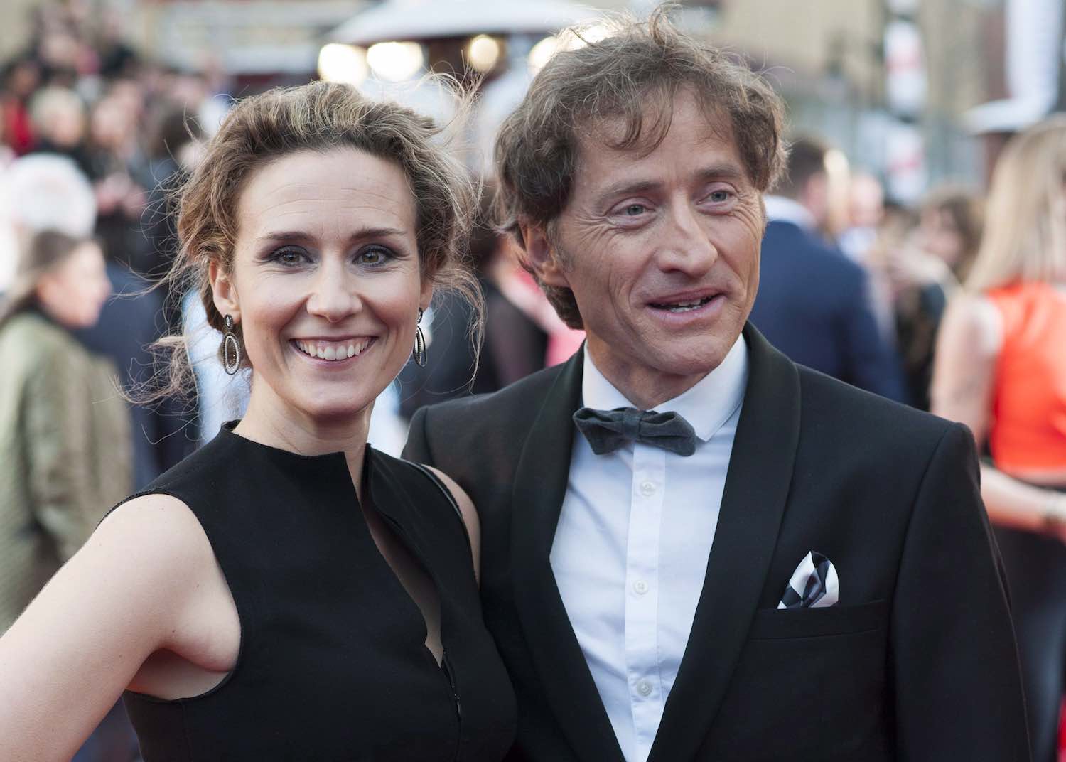 Emmanuel Bilodeau and Edith Cochrane arrive on the red carpet for the annual Gala Artis awards ceremony in Montreal, Sunday, April 27, 2014. THE CANADIAN PRESS/Graham Hughes