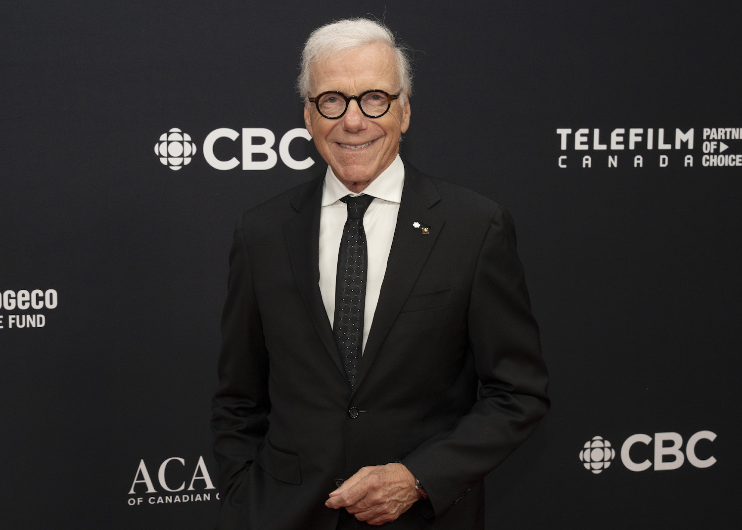 Pierre Bruneau arrives on the red carpet at the News, Documentary and Factual Awards evening at the Canadian Screen Awards, in Toronto, on Tuesday, April 11, 2023. THE CANADIAN PRESS/Chris Young