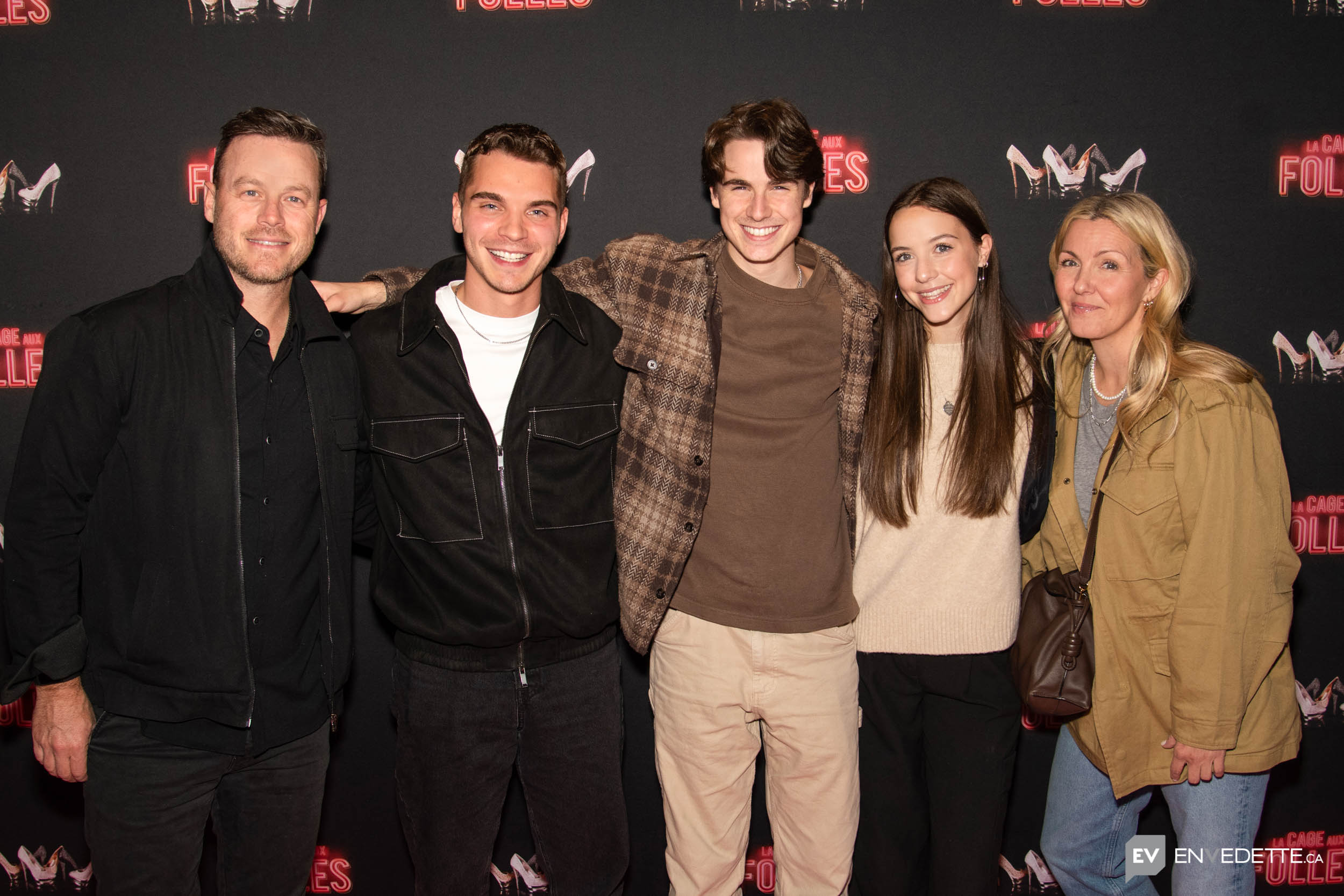 Louis Morissette, Anthony Bouchard, Justin Morissette, Raphaëlle Morissette, Véronique Cloutier