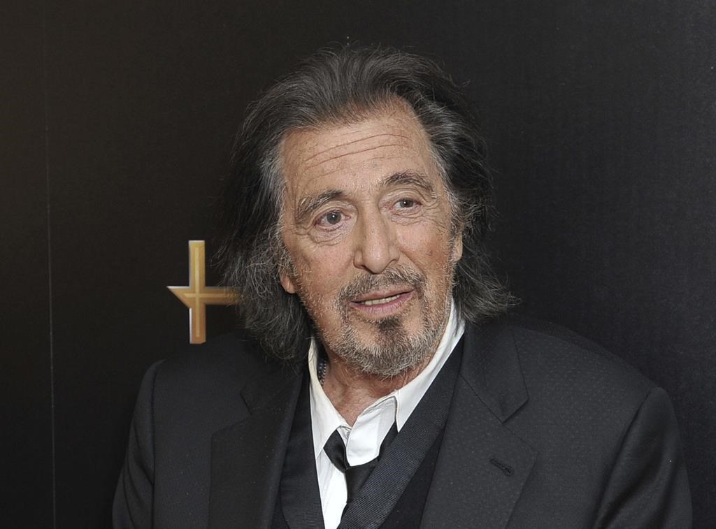 FILE - Al Pacino, winner of the Hollywood supporting actor award for "The Irishman," poses backstage at the 23rd annual Hollywood Film Awards in Beverly Hills, Calif., on Nov. 3, 2019. A representative for Al Pacino confirms that the 83-year-old actor and 29-year-old Noor Alfallah are expecting a baby. (Photo by Richard Shotwell/Invision/AP, File)