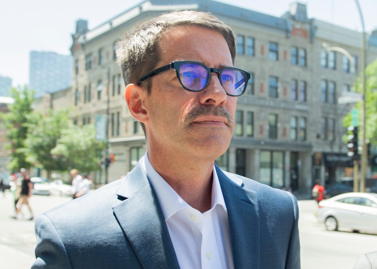 Former leader of the Parti Quebecois Andre Boisclair arrives at the courthouse in Montreal, Monday, June 20, 2022. THE CANADIAN PRESS/Graham Hughes