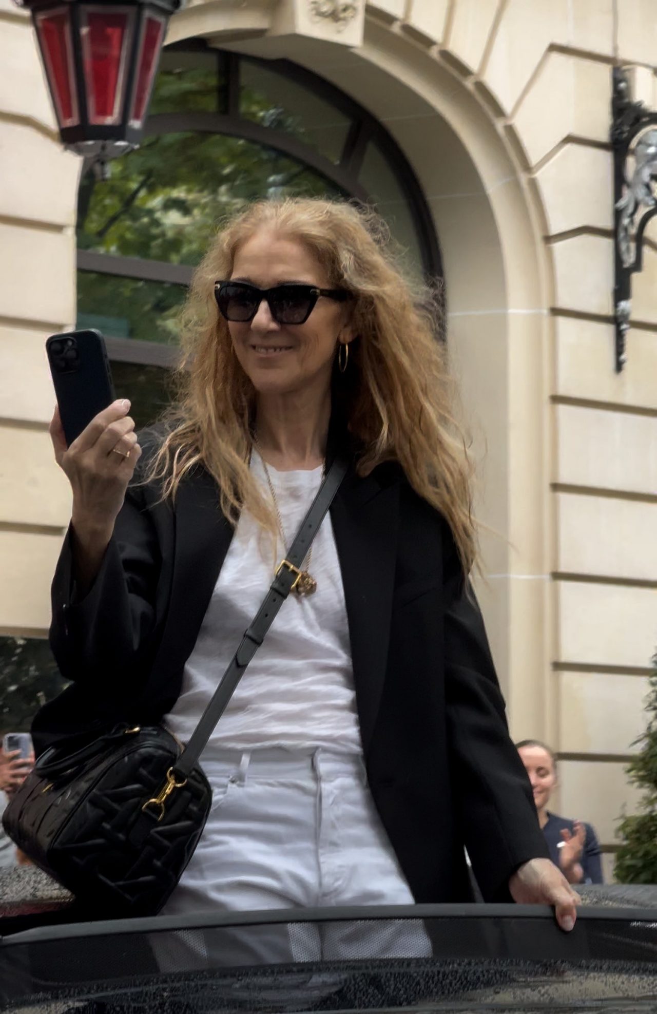 PARIS, FRANCE - JULY 27: Celine Dion is seen leaving her hotel on July 27, 2024 in Paris, France. (Photo by MEGA/GC Images)