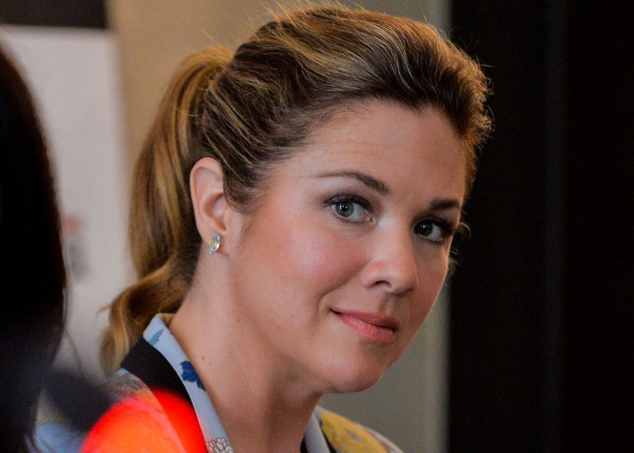 Sophie Gregoire Trudeau, the wife of Canadian Prime Minister Justin Trudeau, looks on at a panel discussion on the theme "Women Economic Empowerment in Fashion and Culture" organized by the Canadian High Commission and Elle Magazine in New Delhi on February 23, 2018.
Trudeau and her family are on a week-long official trip to India.
 / AFP PHOTO / CHANDAN KHANNA        (Photo credit should read CHANDAN KHANNA/AFP via Getty Images)