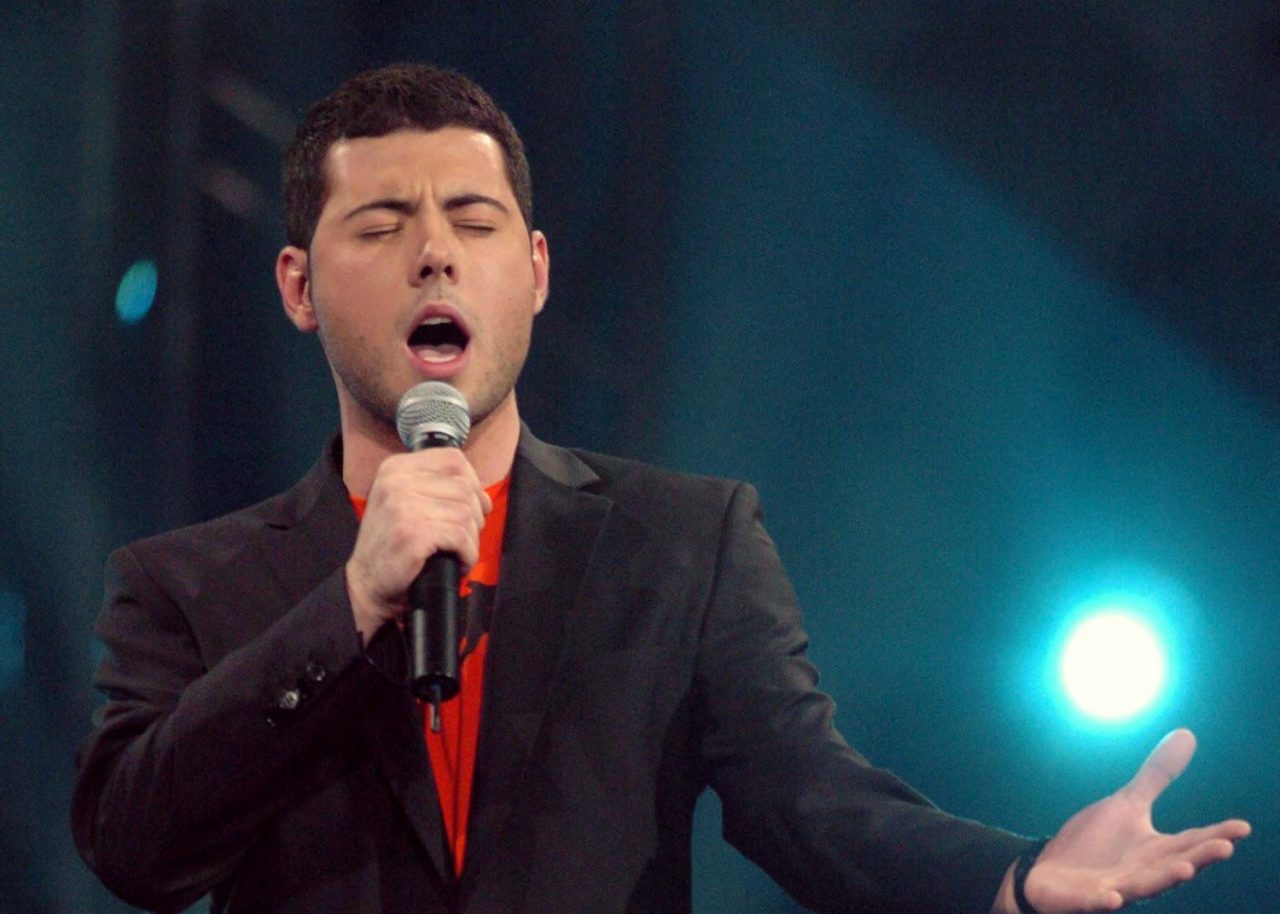 Star Academie hopefull Corneliu Montano performs during the taping of the reality TV show in Montreal, on Sunday April 4, 2004. (CP PHOTO/Francois Roy)