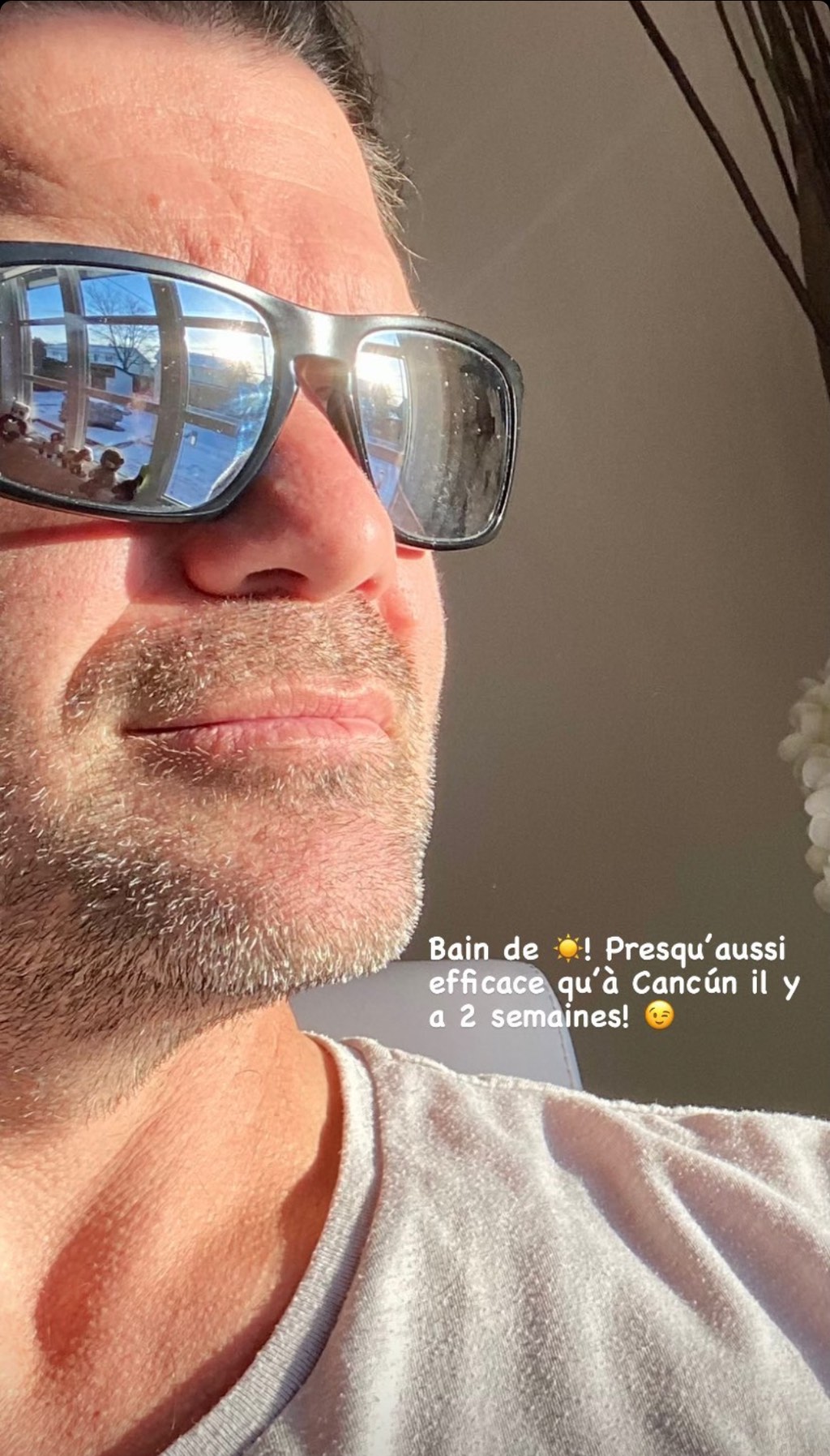 Daniel Melançon publie un rare selfie au soleil!