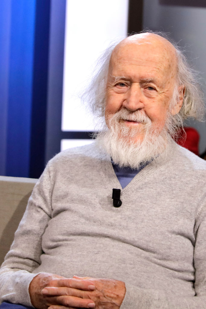 PARIS, FRANCE - 11/13/2019:  Astrophysicist, science popularizer and Quebec ecologist, Hubert Reeves poses during Tv talk show La Grande Librairie on France 5 presented by Francois Busnel in Paris, France on 11/13/2019. (Photo by Eric Fougere/Corbis via Getty Images)