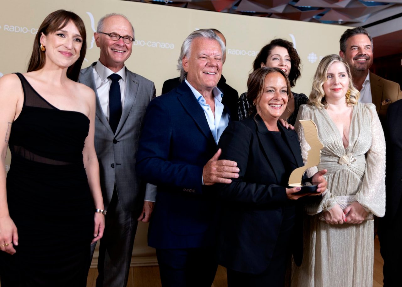 The crew from Indefendable  at the Gala Gemeaux awards ceremony in Montreal, Que., Sunday, Sept. 17, 2023.  THE CANADIAN PRESS/Allen McInnis