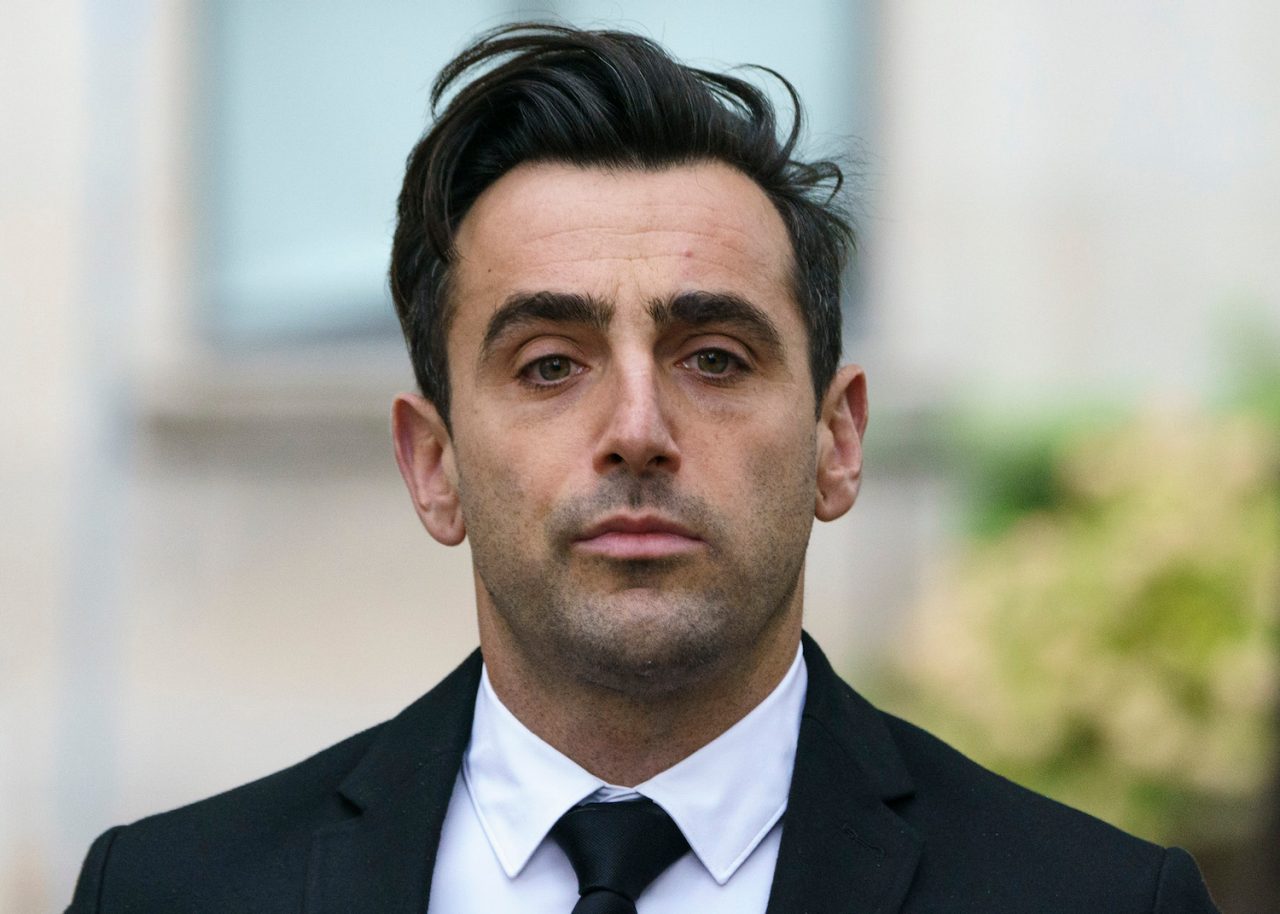 Canadian musician Jacob Hoggard arrives at court in Toronto on Thursday, Oct. 6, 2022. Hoggard is set to be sentenced today after being found guilty earlier this year of sexually assaulting an Ottawa woman. THE CANADIAN PRESS/Alex Lupul
