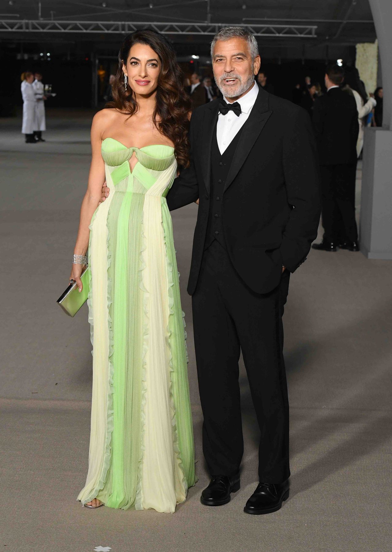 LOS ANGELES, CALIFORNIA - OCTOBER 15:  Amal Clooney and George Clooney arrives at the 2nd Annual Academy Museum Gala at Academy Museum of Motion Pictures on October 15, 2022 in Los Angeles, California. (Photo by Steve Granitz/FilmMagic)