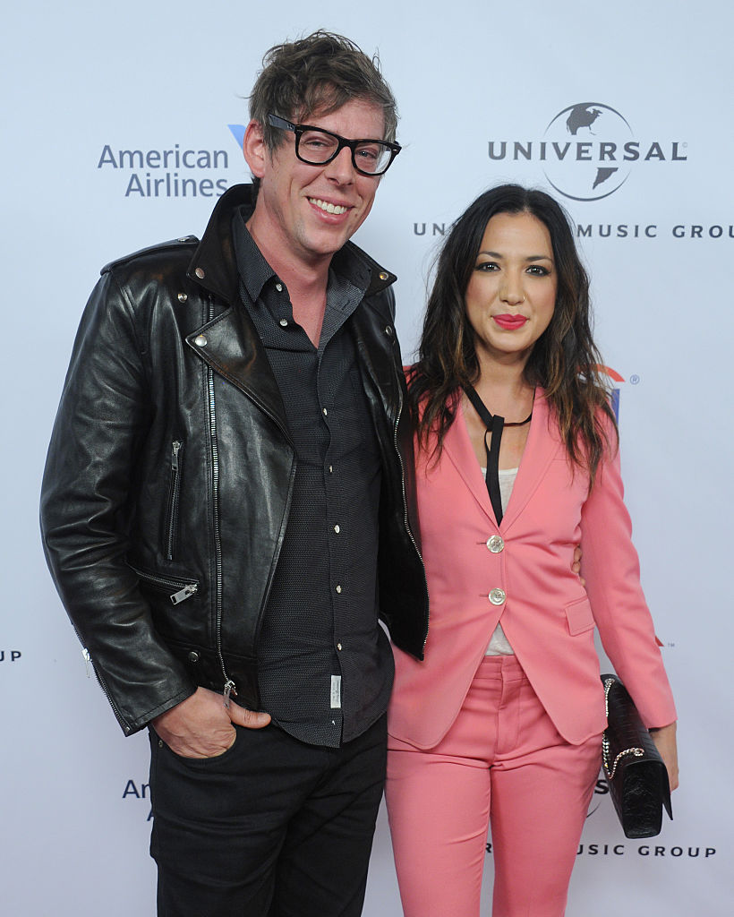 LOS ANGELES, CA - FEBRUARY 15: Singer Michelle Branch and Patrick Carney of The Black Keys arrive at Universal Music Group's 2016 GRAMMY After Party at The Theatre At The Ace Hotel on February 15, 2016 in Los Angeles, California.  (Photo by Gregg DeGuire/WireImage)