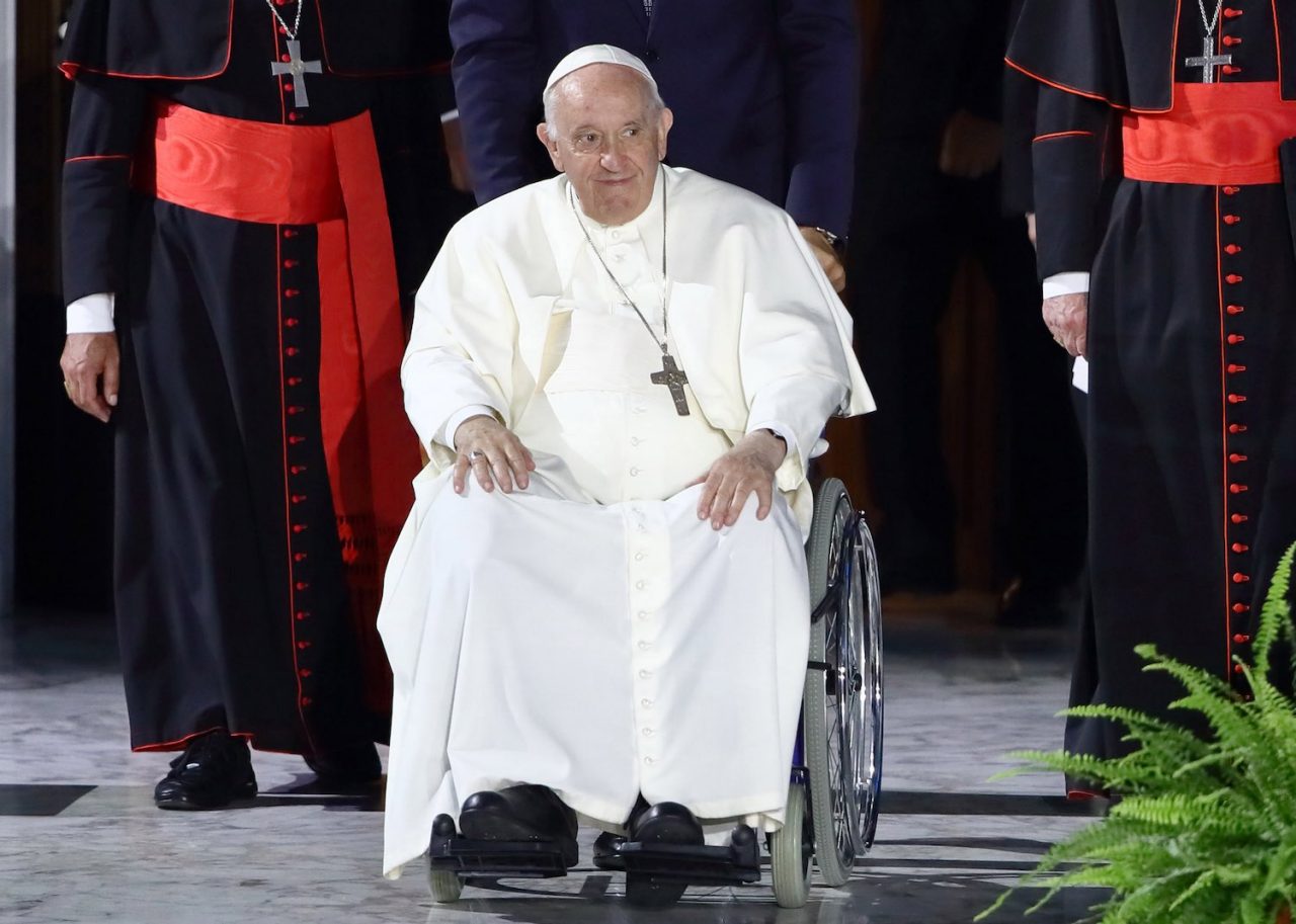 Pope Francis participates in the X World Meeting of Families in the Paul VI Hall. Vatican City (Vatican), June 22nd, 2022