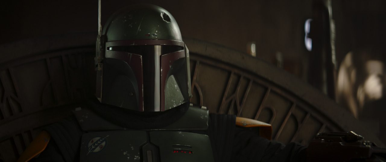 Boba Fett (Temura Morrison) in Lucasfilm's THE BOOK OF BOBA FETT, exclusively on Disney+. © 2021 Lucasfilm Ltd. & ™. All Rights Reserved.