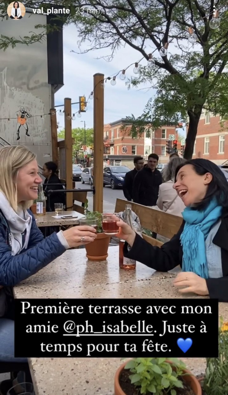 Valérie Plante terrasse