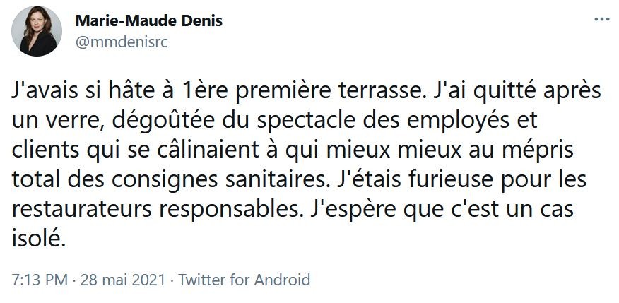 Tweet Marie-Maude Denis