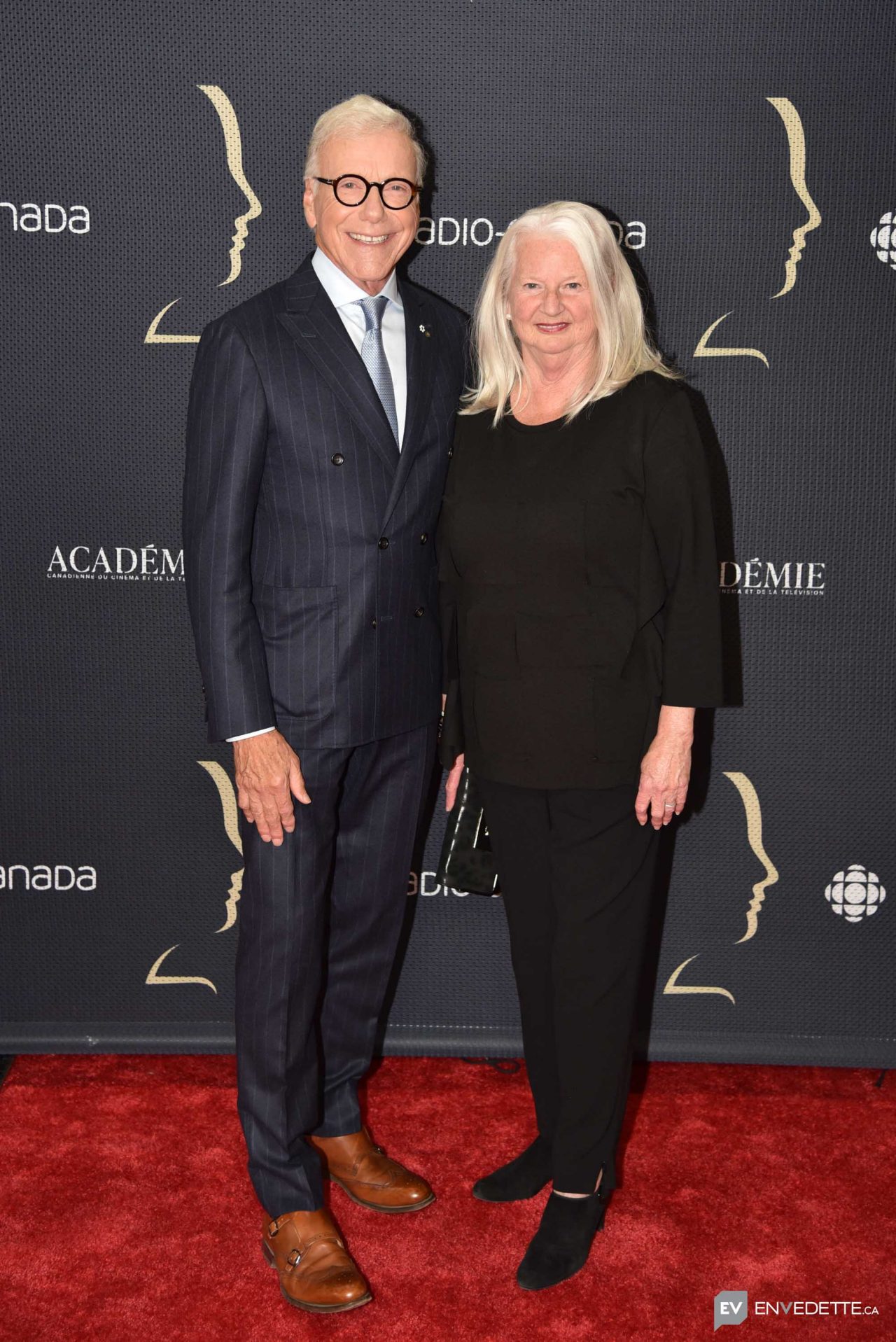 Pierre Bruneau et sa femme Ginette St-Cyr aux derniers prix Gémeaux