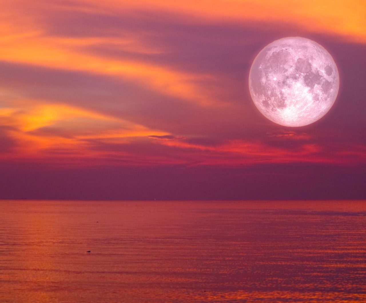 christmas moon ,long night moon back cloud over sea, Elements of this image furnished by NASA