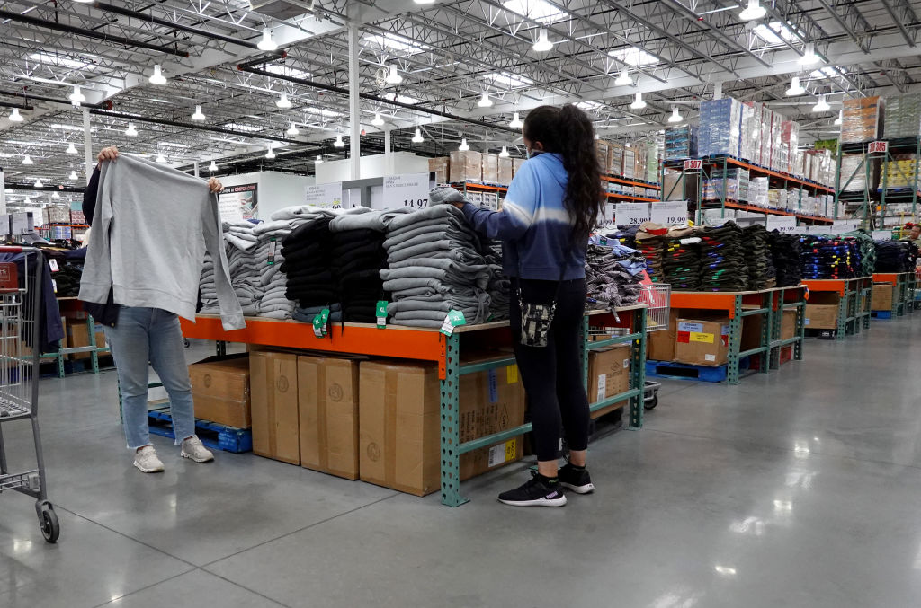 MIAMI, FLORIDA - DECEMBER 15: Customers shop at a Costco Wholesale store on December 15, 2023 in Miami, Florida. Costco Wholesale beat expectations for the company's Q1 earnings with a 16.6 % increase. The retailer's board also declared a special cash dividend of $15 per share to investors. (Photo by Joe Raedle/Getty Images)