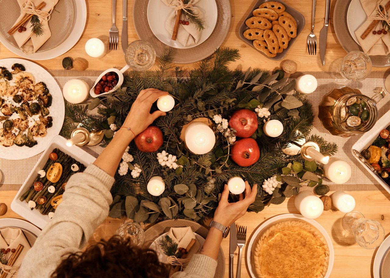 Grandes décorations de Noël de Thanksgiving de guirlande de guirlande de