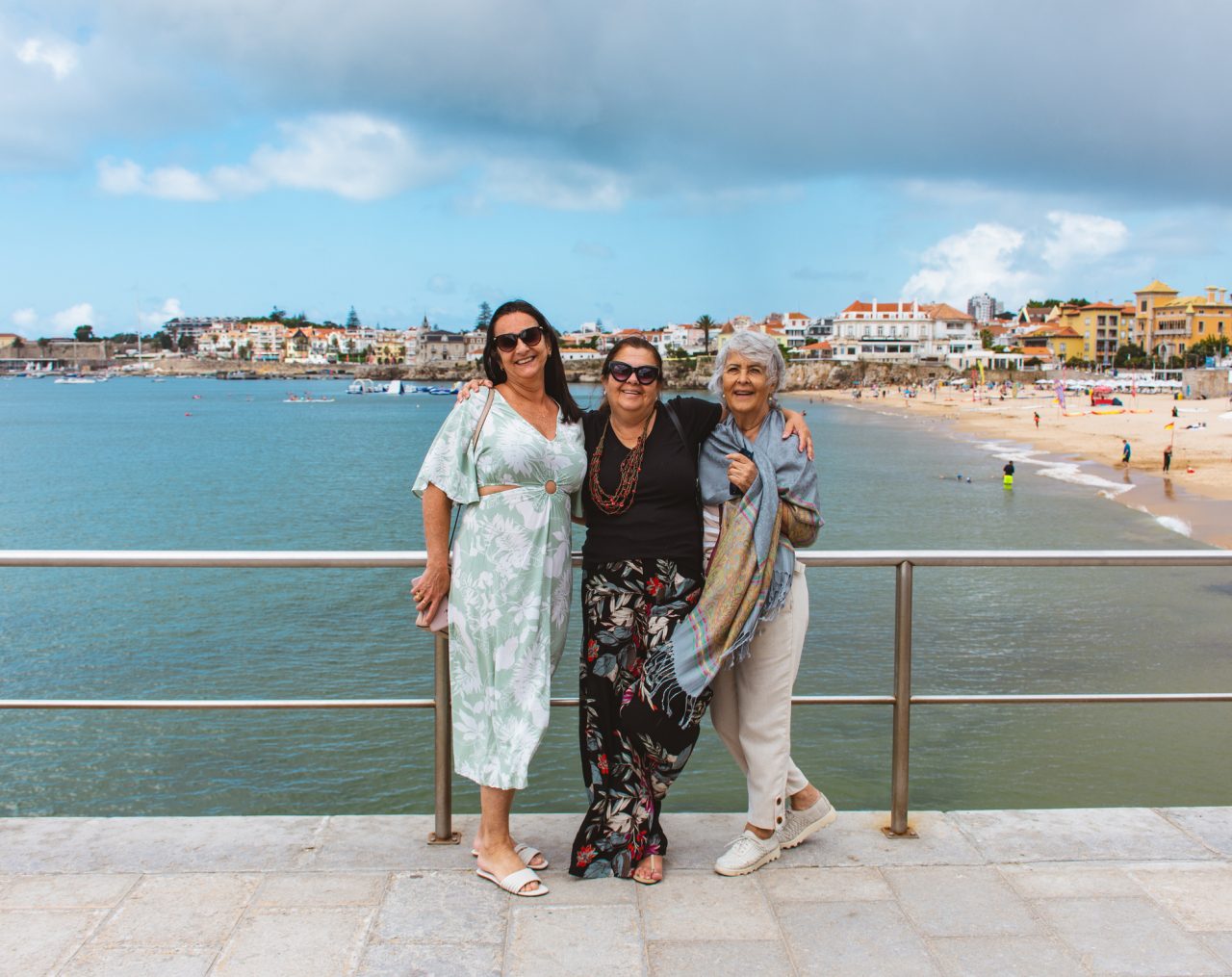 Portrait of friends by the beach in Cascais, Lisbon, Portugal